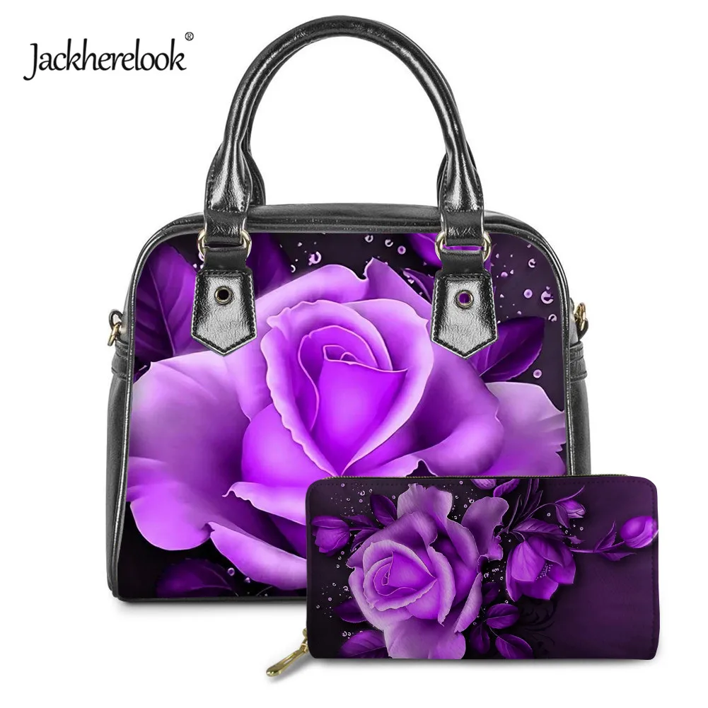 

Роскошная женская сумочка Jackherelook в розовом дизайне, держатель для карт из искусственной кожи, кошелек, сумки через плечо из искусственной к...