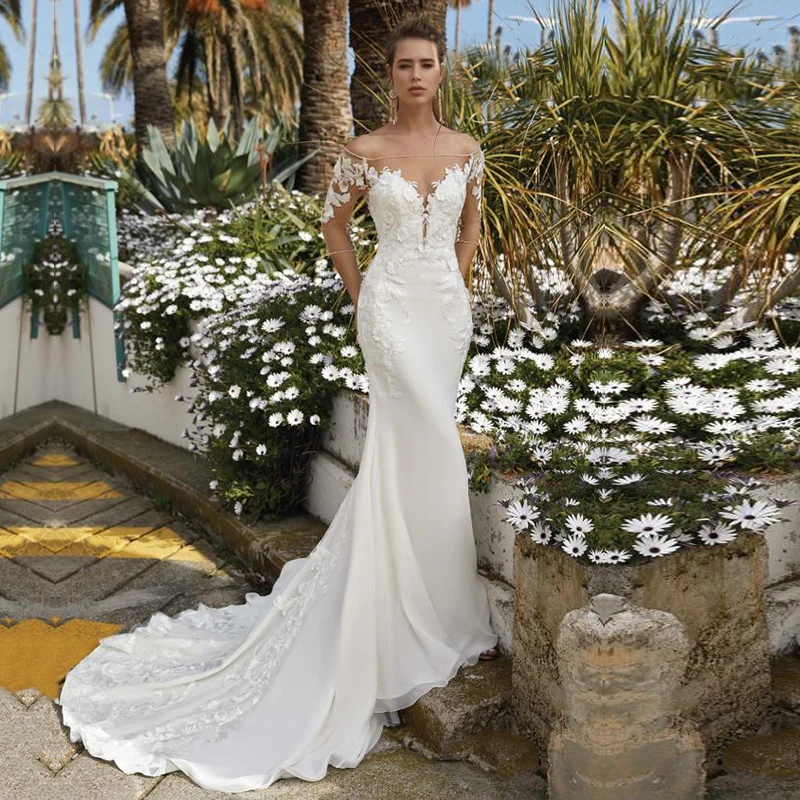 

VIKTORIA Luxury Wedding Dress Elegant Multi-layer Lotus Leaf Yarn V-neck Beading Bridal Gowns Crystal Lace Up Vestido De Noiva
