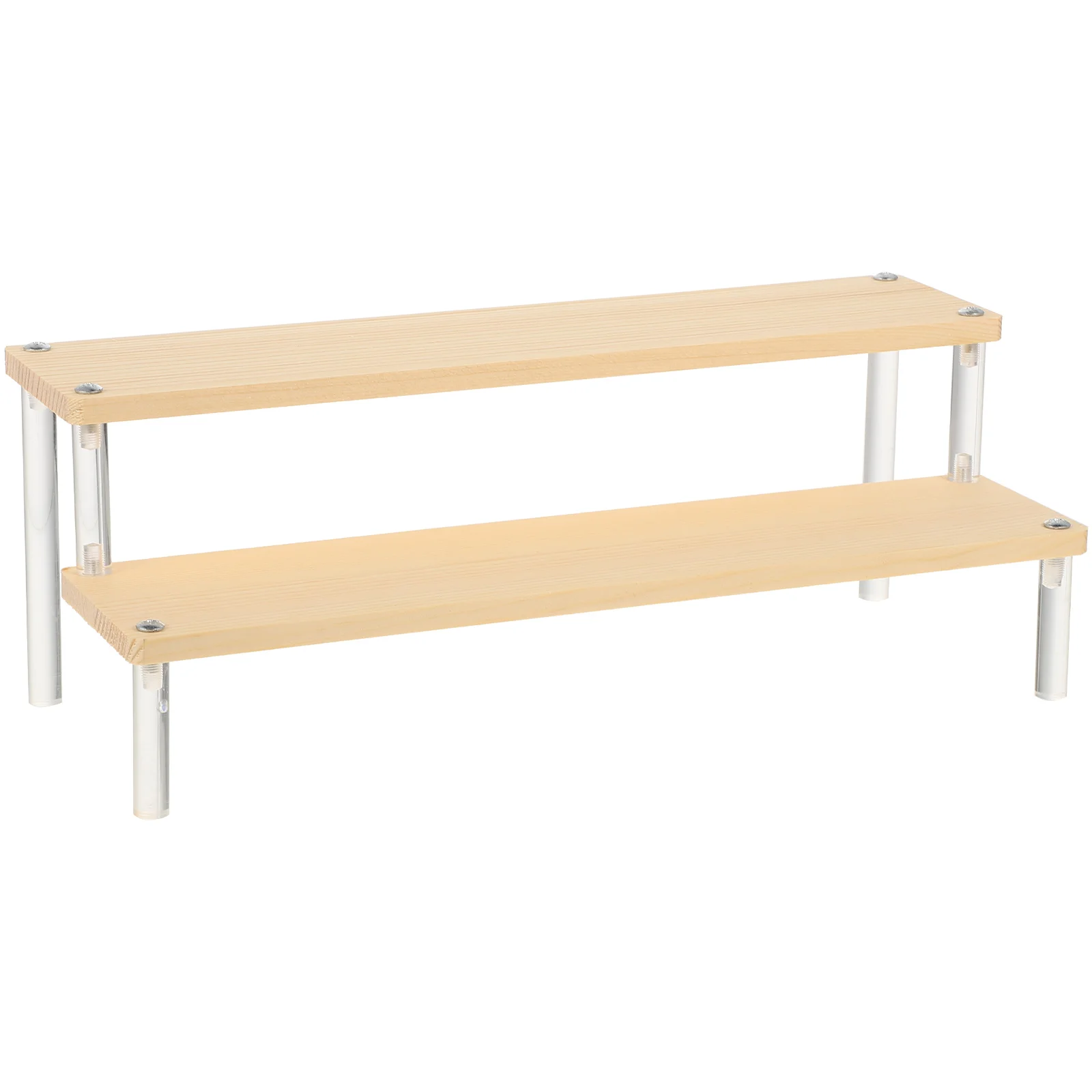 

Display Stand Shelf Risers Wood Cake Riser Organizercase Acrylic Clear Cupcake 2 Dessert Pantry Table Wooden Topfigure Step