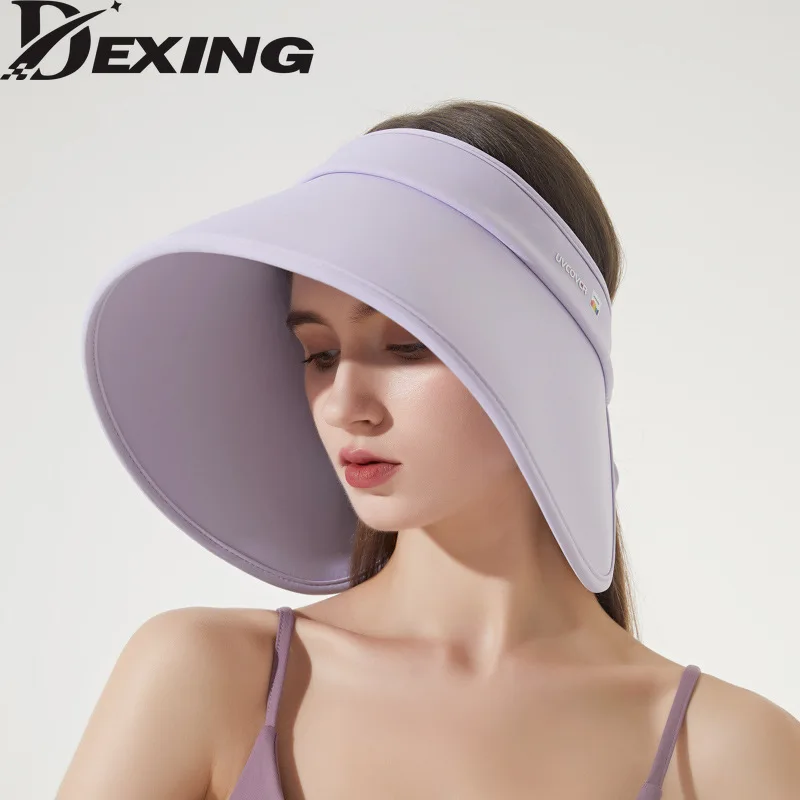 

Sunscreen Korea Sun Hat Women's Neck Protection UV Big Brim Hat Summer Outdoor Breathable Empty Ceiling Hat