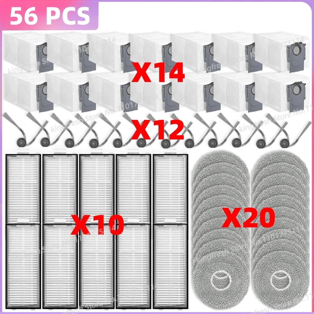 

Совместимо с (Roborock Saros Z70) Запчасти для пылесоса Основная/боковая щётка HEPA-фильтр Тряпка для мытья Пылесборник Аксессуары
