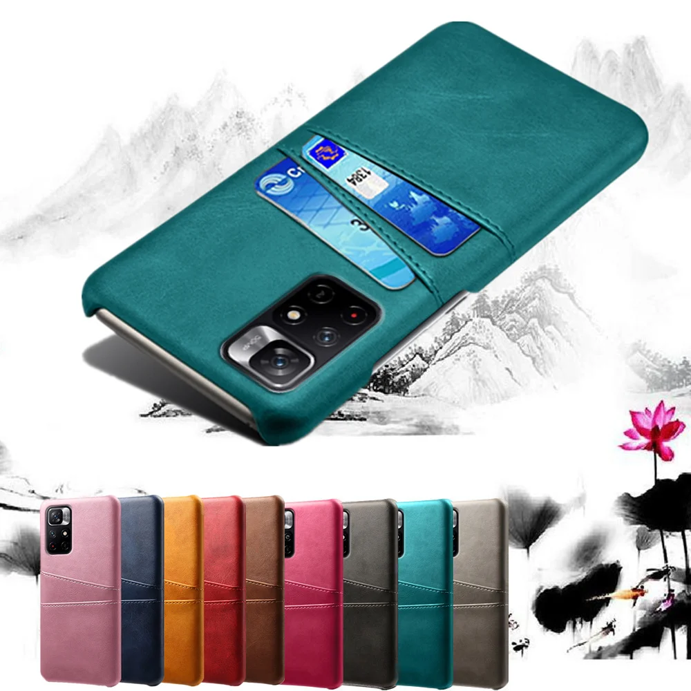 

Card Slots Phone Case For Xiaomi Redmi Note 11 10 10S 9 Pro MAX 9T 9S 8 7 Pro Redmi 9 9A K40 K30 K20 Pro Liquid Silicone Cover