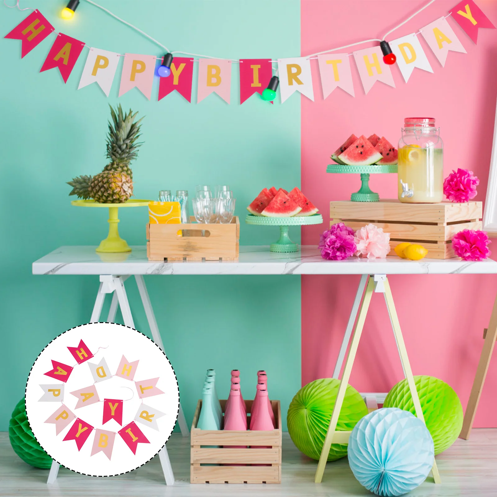 

Colorful Banner Chic Party Versatile Beautiful Bunting Flag Garland