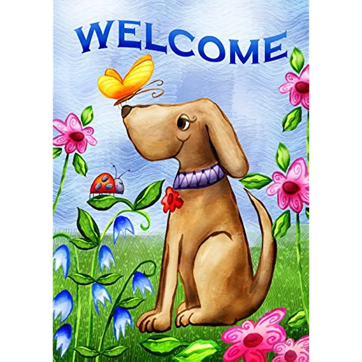 

New Home Garden Welcome Dog Spring Flag Double Sided Spring Garden Flag for Outdoor House summer Flag Yard Decoration
