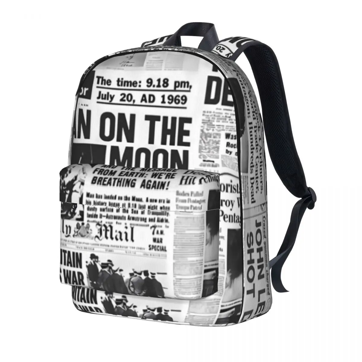 

Рюкзак с принтом старой газеты Getcha, новинка, рюкзаки в уличном стиле, милые школьные ранцы для подростков, дизайнерский мягкий рюкзак