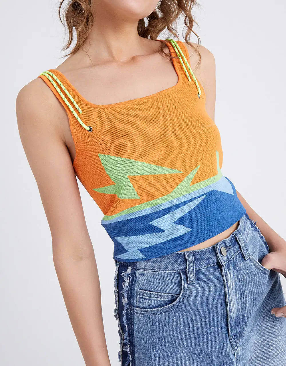 

Colorblock Knitted Cami Top