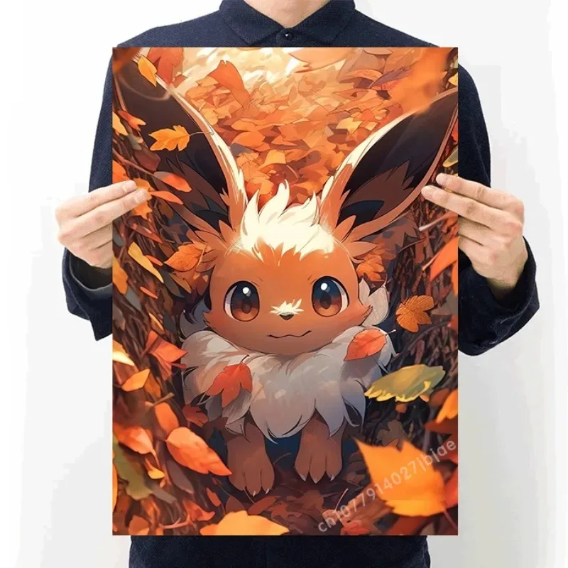 Японский аниме периферийный Покемон постер Декор искусство стены фотография