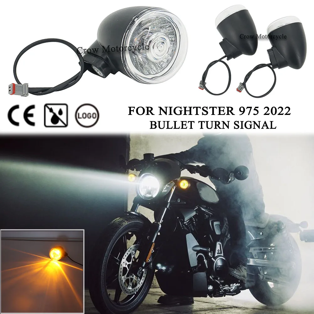 

Nightster 975 Motorcycle Front Rear Amber Light Turn Signals Indicators LED Bullet Lights For Harley Nightster 975 RH975 2022