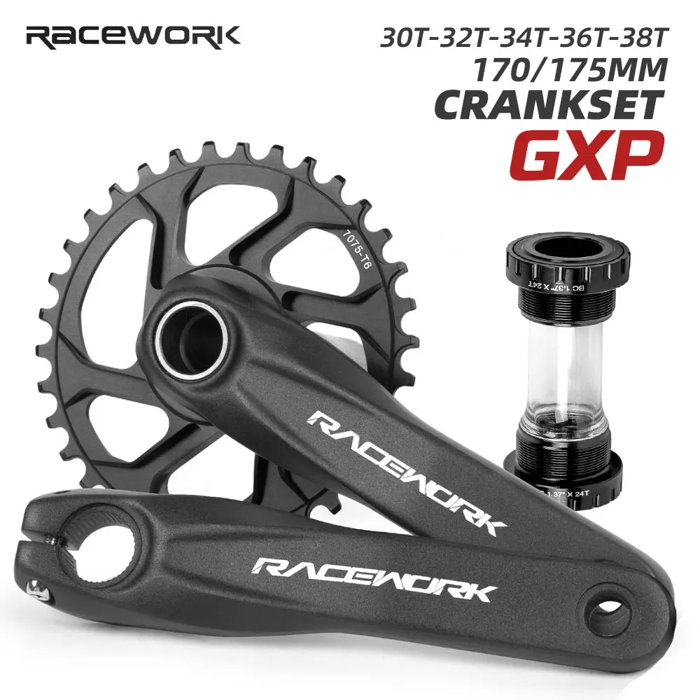Racework Шатун 170 мм 175 мм Велосипедная звезда 32T 34T 36T 38T Велосипед MTB Crown Совместимые для бренда SRAM SHIMANO.