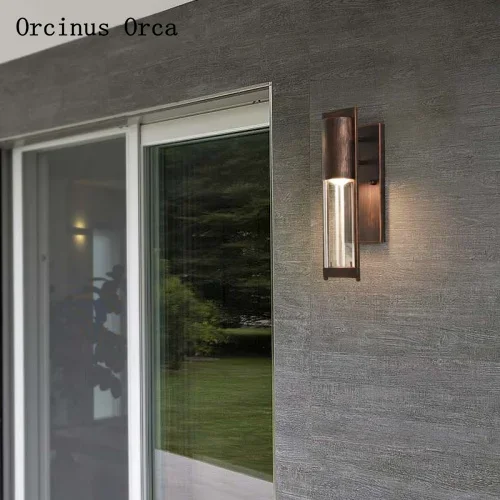 American creative personality LED outdoor wall lamp patio balcony modern simple iron waterproof free shipping