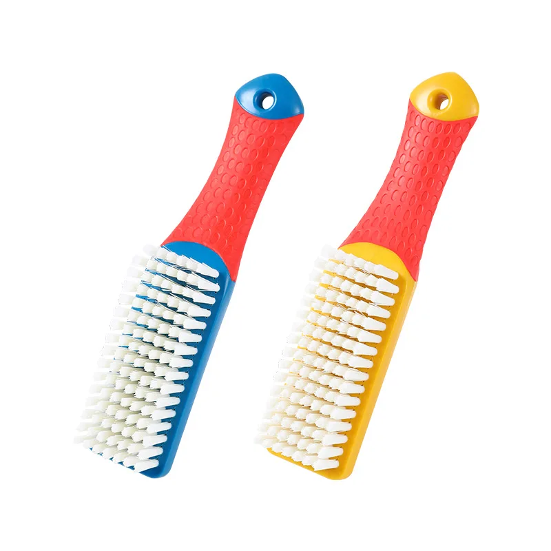 

1Pc Long Handle Nano Silk Shoe Brush Nylon Bristles Plastic Washing Board Brush Household Cleaning Items for Bathroom Kitchen