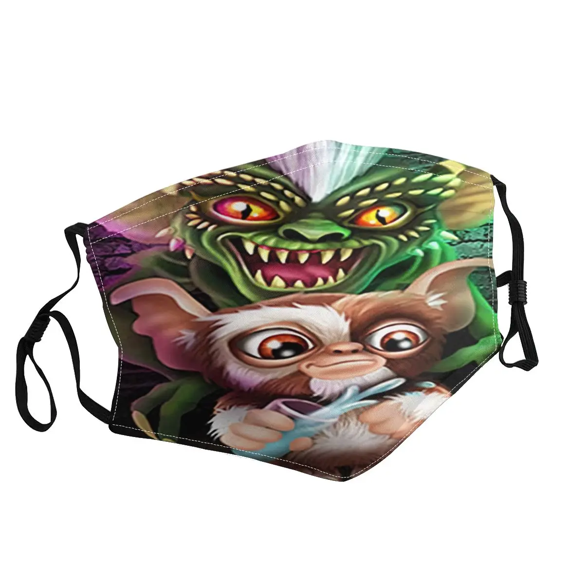 

Scary Movie Gizmo Gremlins Washable Unisex Face Mask Horror Movie Mogwai Monster Stripe Protection Cover Respirator Mouth-muffle