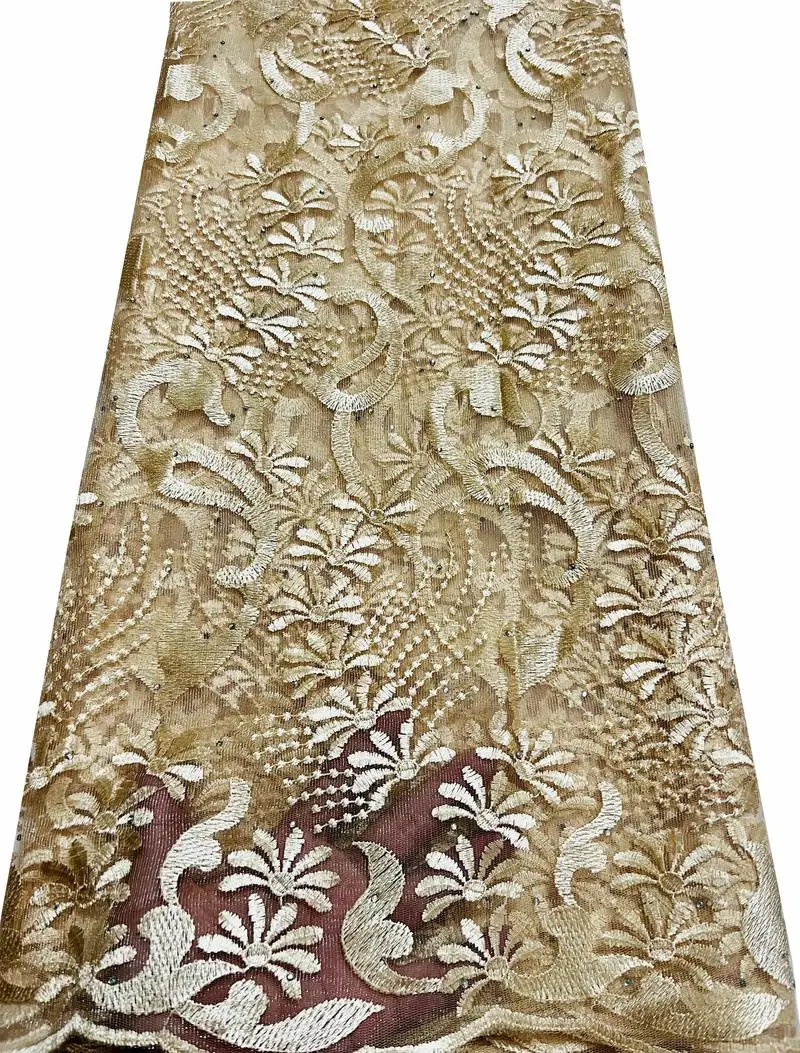 Французский кружевной материал 2023 года с вышивкой, сетчатый тюль высокого качества, нигерийский розовый WLY112.