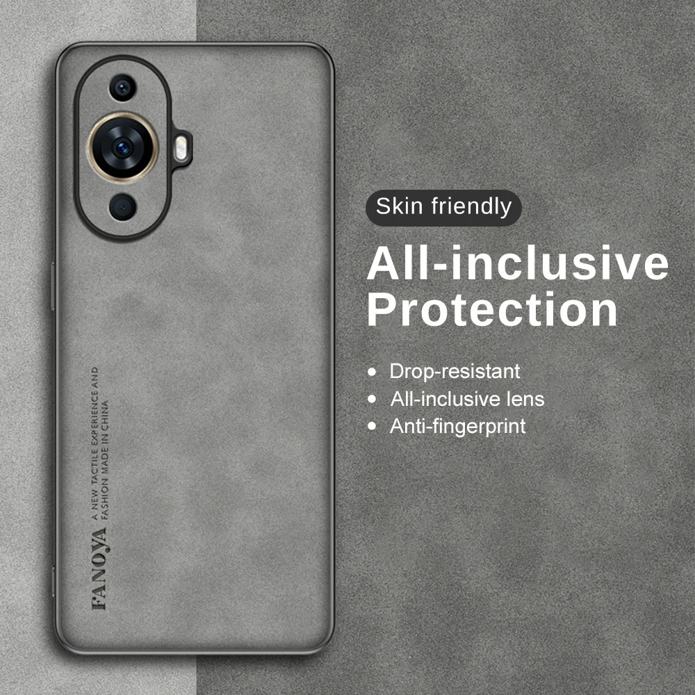 

Luxury Leather Case for Huawei nova 11 Pro GOA-AL80 FOA-AL00 Armor Shockproof Soft Edges Hard Back Phone Cover Huaweinova11Pro