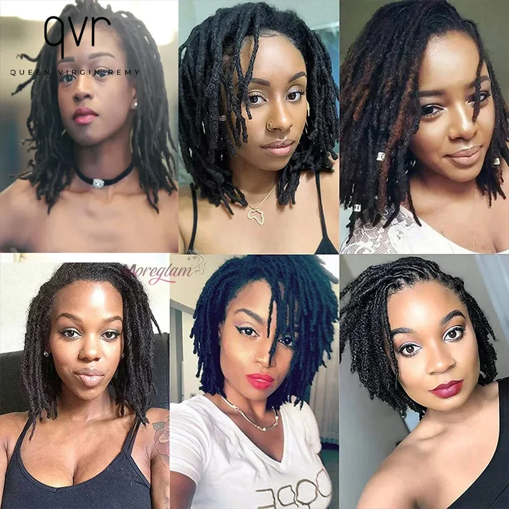 QVR удлинители дредов человеческие волосы вязаные косы органические ужас Loc 0 4/0 6