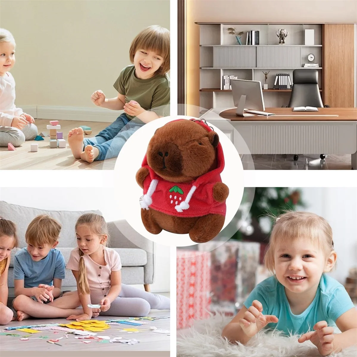 Милая толстовка с капюшоном Любовь кукла-капибара креативный кулон кукла