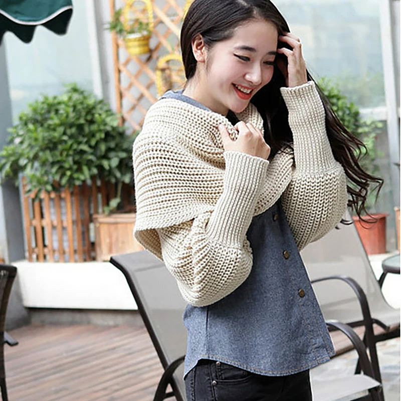 Новинка мужские женские шарфы унисекс вязаные рукава и комплект для мальчиков