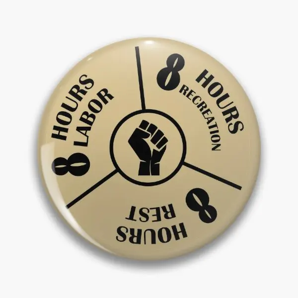 

Мягкая металлическая брошь на булавке, 8 часов работы, 8 часов отдыха