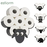 sheep style toilet paper roll holderiron wall mounted wc roll paper tissue storage rackstand kitchen bathroom accessories