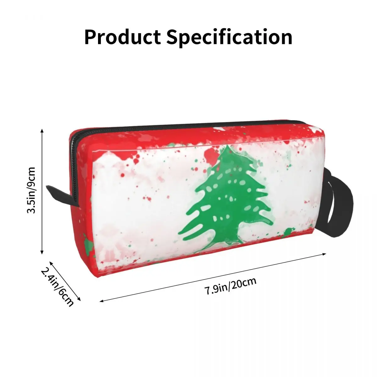 Косметичка с гранж-флагом Ливана женские косметички дорожная Повседневная сумка