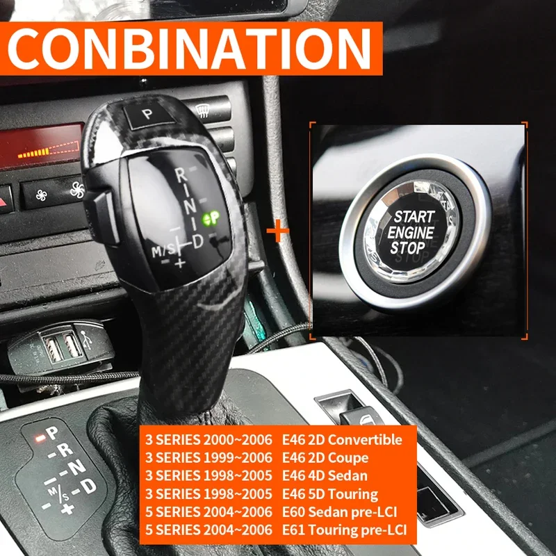 Рукоятка рычага переключения передач для BMW E46 E60 E61