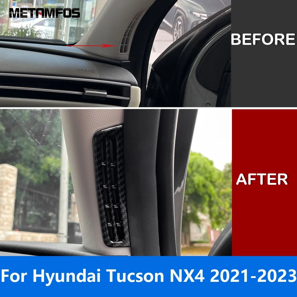 

Для Hyundai Tucson 2021 2022 2023 передний верхний Кондиционер Vent Выход крышка литья отделкой Стикеры внутренние аксессуары для стайлинга автомобилей