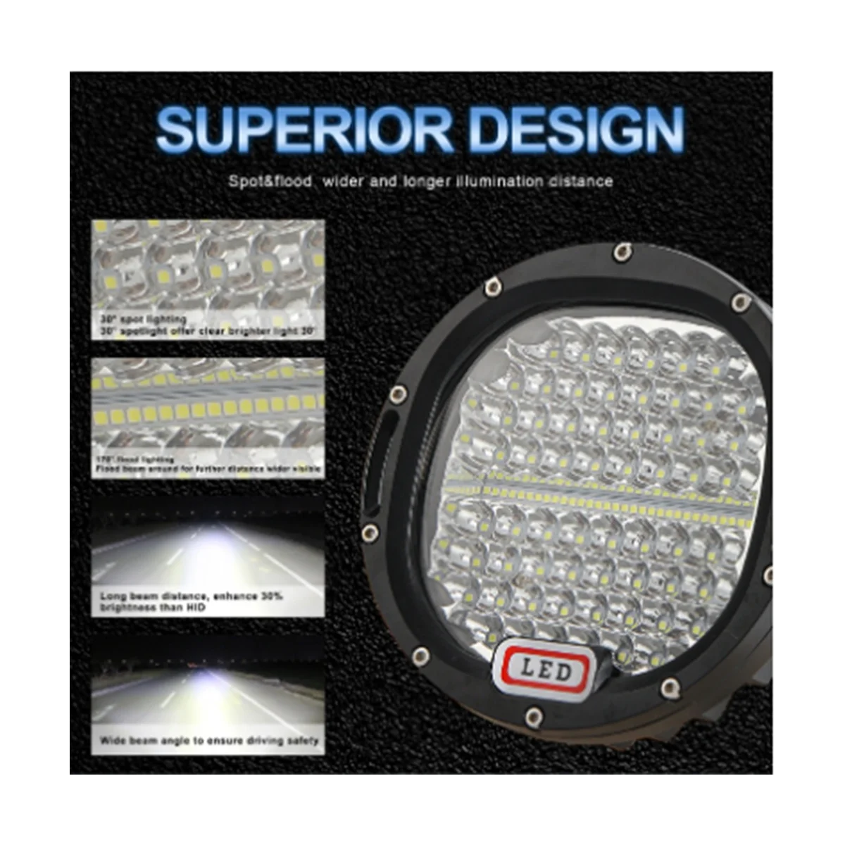 4x4 4WD задняя фотовспышка для Ford Jeep Hummer Defender Volvo Lorry 7 дюймов IP68 внедорожник пикап