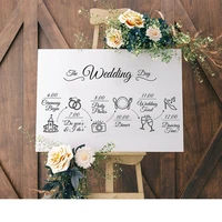 the wedding day decalpersonalised order of the day wedding timeline vinyl sticker a15 022
