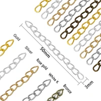 100 pcslot 50mm3mm necklace extension chain tail extender for jewelry diy loose bracelet diy find