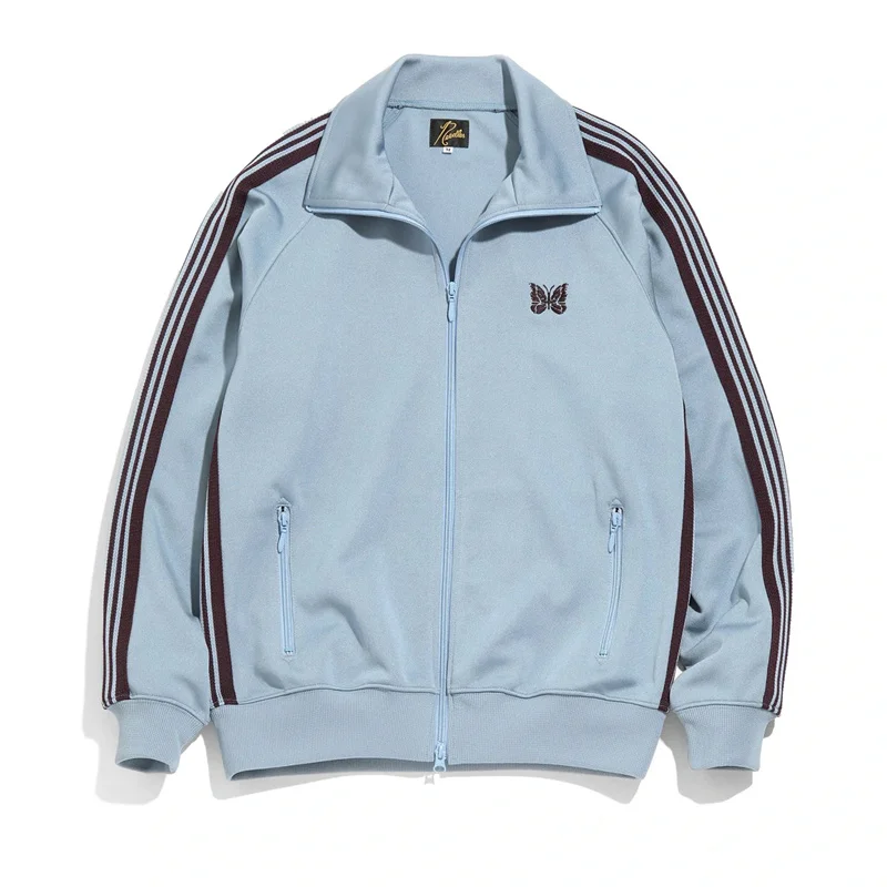 

NEEDLES 22SS Track Jacket Butterfly Embroidery Ribbon Stripe Men's And Women's Sports Jackets