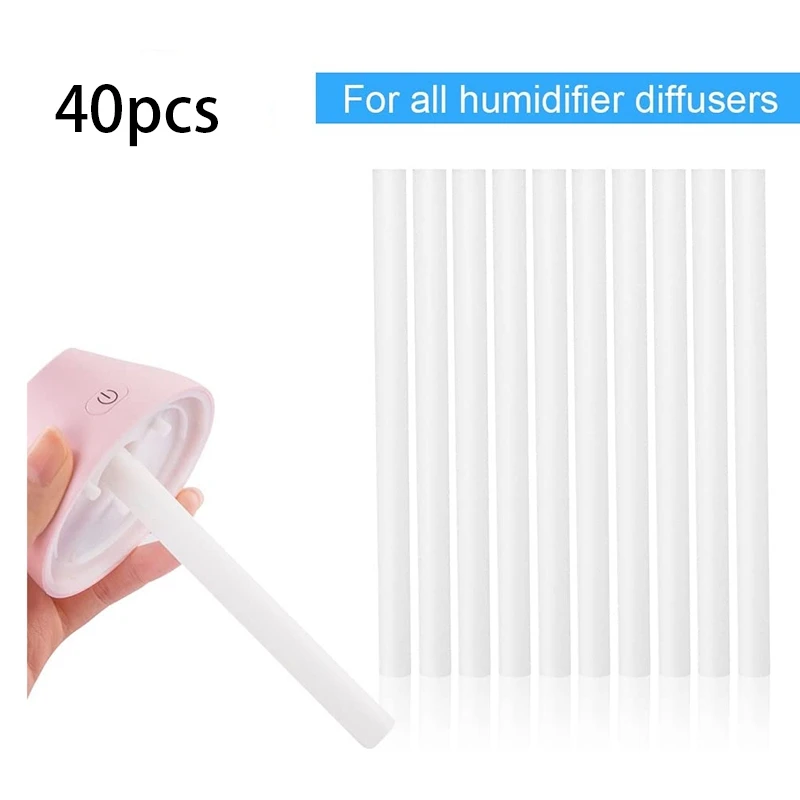 40Pcs Cotton Swab Filters Refill Sticks Replacement Wicks Hu