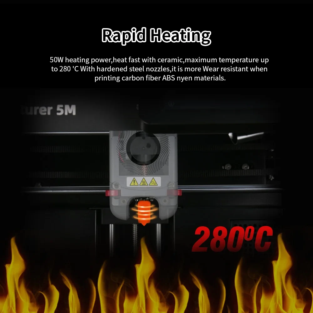 Для Flashforge Adventurer 5M/5M Pro Caremic Hotend быстрый нагрев модернизированный для экструдера 5M