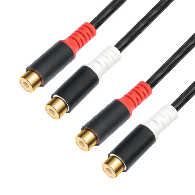 Фото 80 см 2RCA переходной кабель «мама-мама» с бескислородными медными проводами для звукового оборудования №2