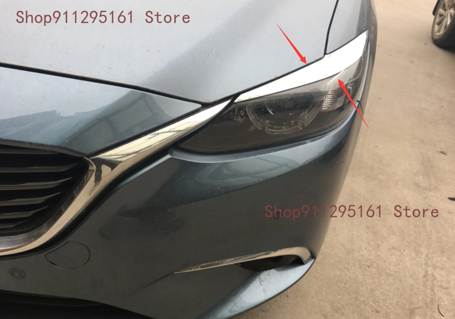 

For Mazda 6 M6 Atenza 2016 2017 Exterior Decals Strips Parts Car styling ABS Headlight Eyebrow Decorative Cover Sticker Trim
