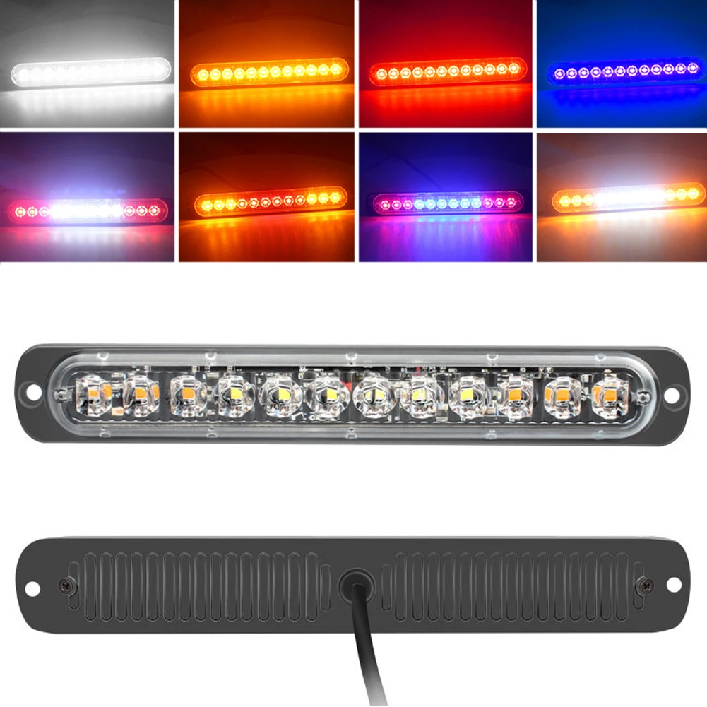 

1x Stroboscopes Strobe 12 LED Flash Light Auto 12-24V Emergency Flashing Side Marker Light Bars Constantly Bright Lights