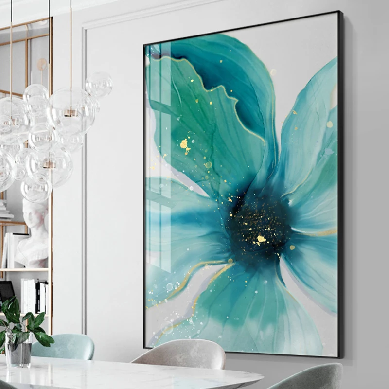 

Nordic Abstract Flower Leaves Wall Art Posters and Prints Watercolor Canvas Paintings Interior Luxury Home Decoration Pictures