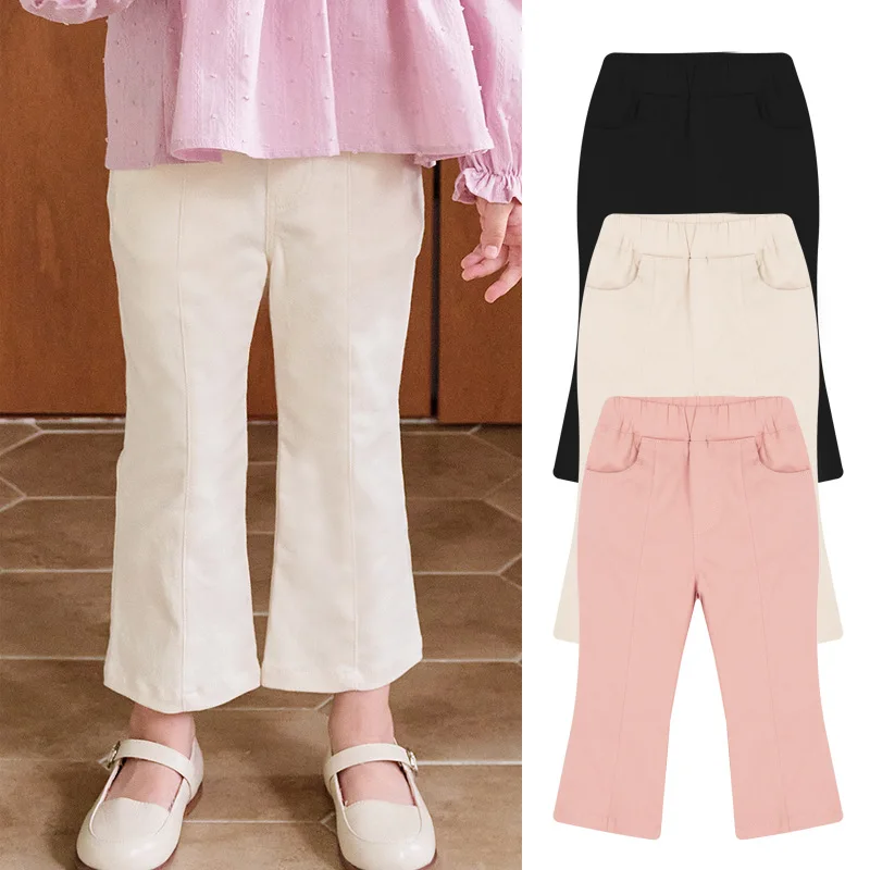 Брюки Детские хлопковые в клетку с поясом |