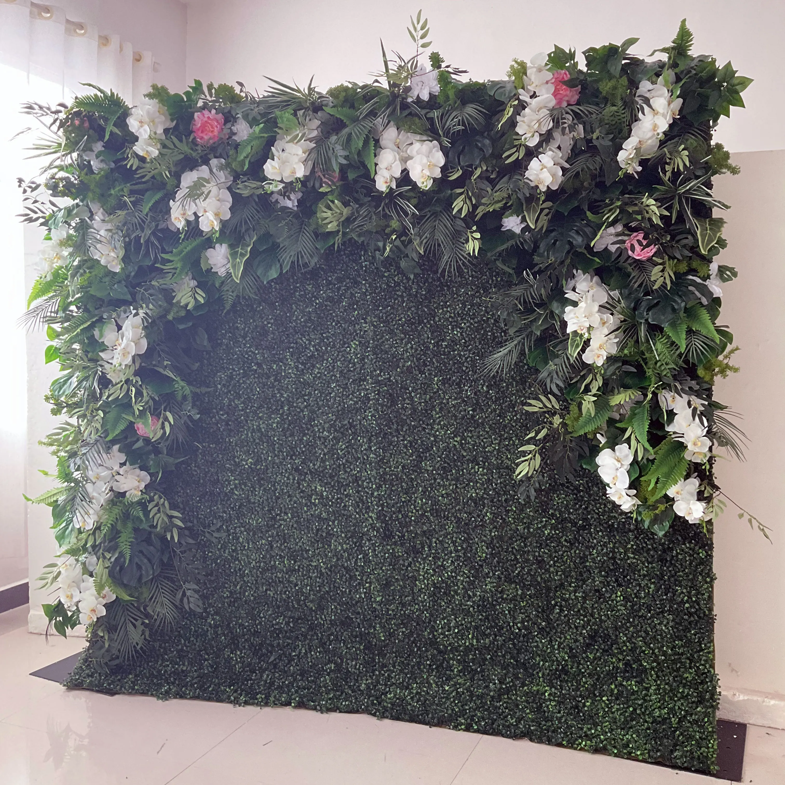 YuLiFlower новый дизайн цветочный фон 5D рулонная ткань задняя Цветочная стена с