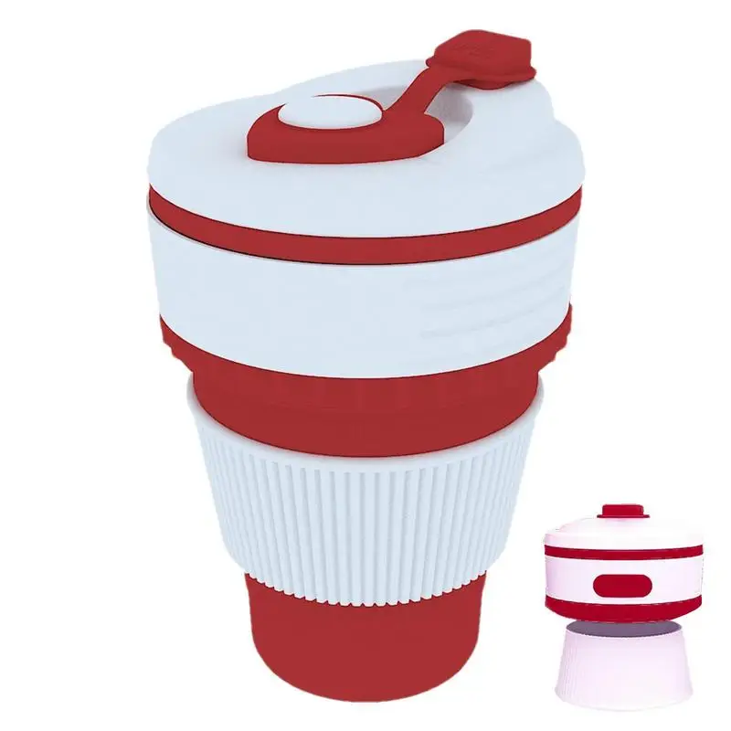 

Camping Collapsible Cup Reusable Car Water Drinking Mug Silicone Travel Water Cup Collapsible Silicone Water Bottle Travel Cup