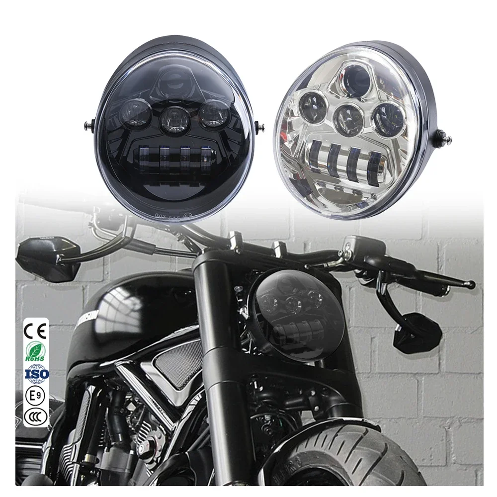 Фото Светодиодная фара для мотоцикла VRS V-Rod VRod с DRL для аксессуаров Светодиодная фара для Harley VRSCA V-Rod VRod Светодиодная фара №1
