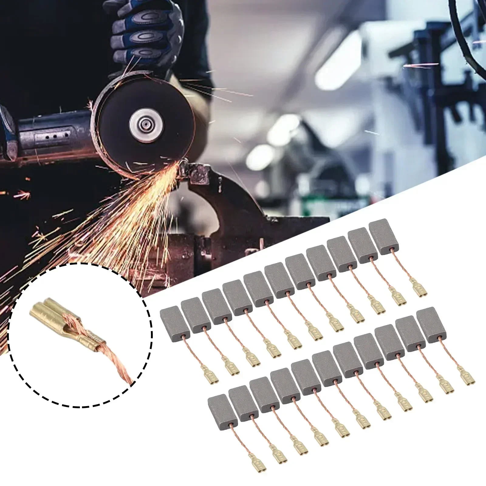 20 шт. угольные щетки для угловой шлифовальной машины Bosch с двигателем графитовая