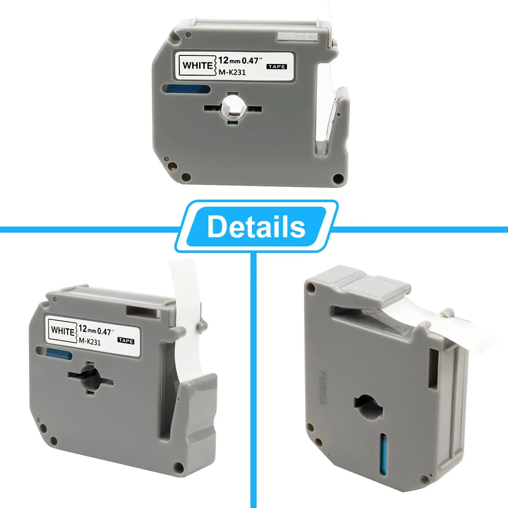 5/10/20PK MK-231 MK-131 Совместимая лента для этикеток Brother 12 мм M-K MK231 MK631 431 P-touch PT-70 PT-80 PT-90 Label