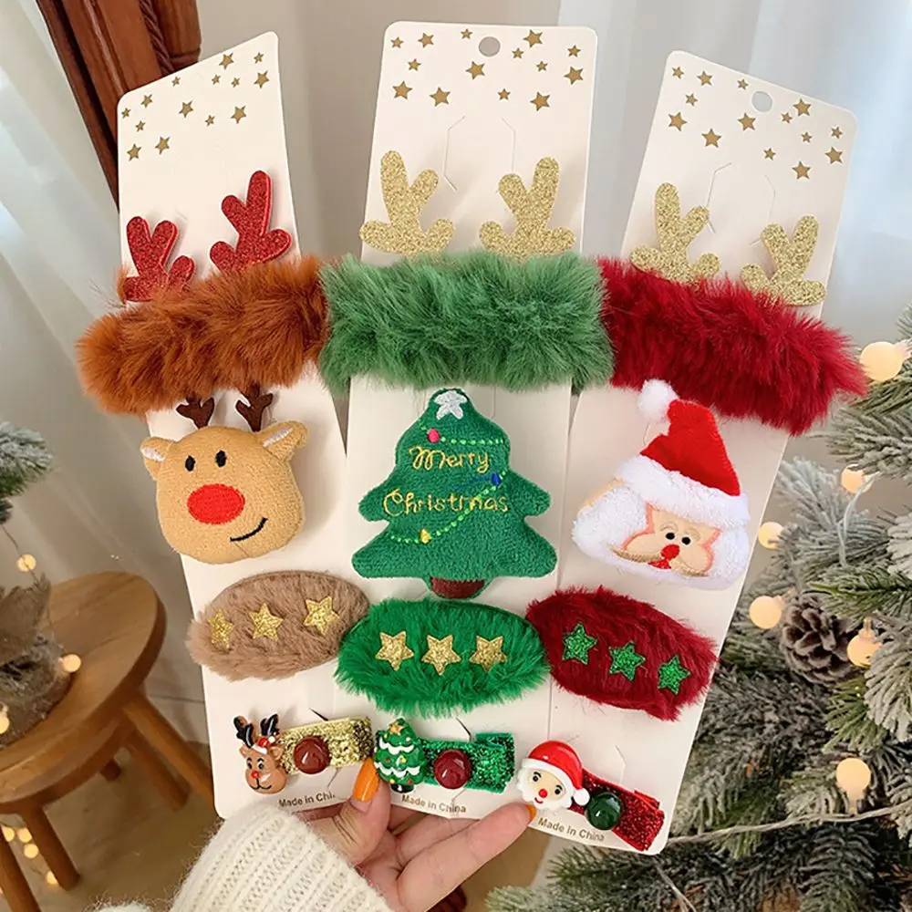 

4PCS Fashion Antler Santa Claus Hair Accessories Hair Clips Xmas Headbands Headwear Christmas Hairpin