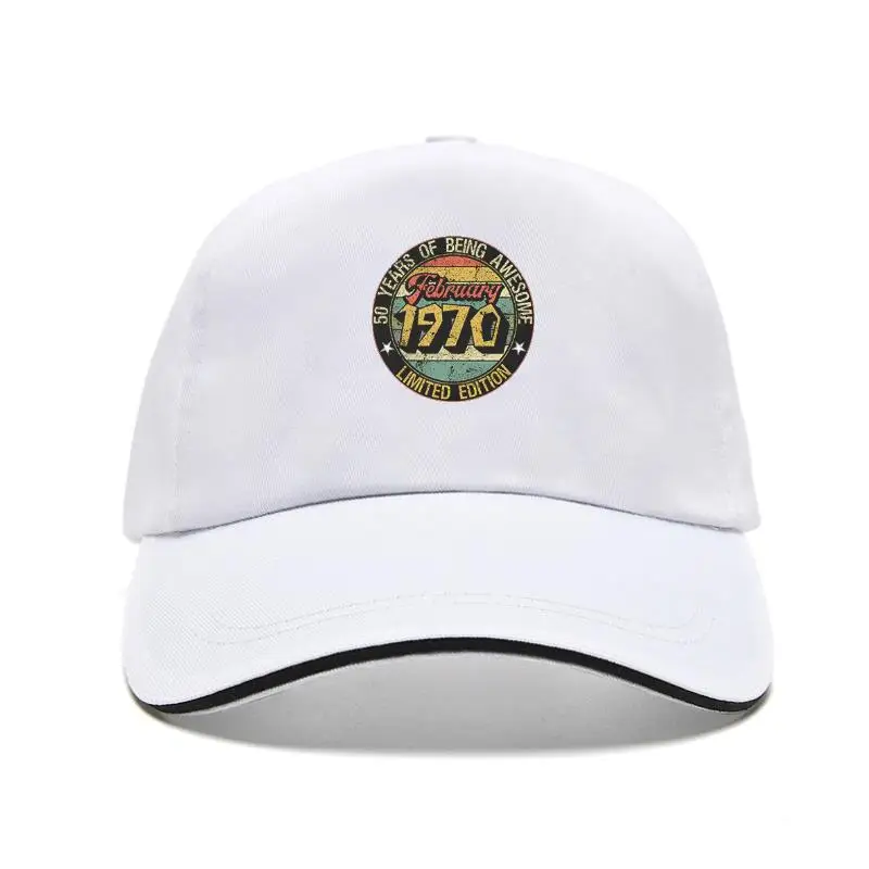 

luxury Adjustable women hip hop hat Urban Vintage Born February 1970 man short sunhat 52th Birthday Gift Cotton baseball cap