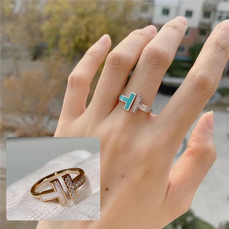 

Fashion Open Ring Trend Exquisite Women Jewelry Diamond Creative Ring Simple Versatile Wedding Ring Couple Ring Gift Wholesale