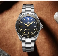 addiesdive luxurious men%e2%80%99s watch 200m waterproof automatic watches nh35 luminous ceramic bezel sapphire wristwatches steel watch