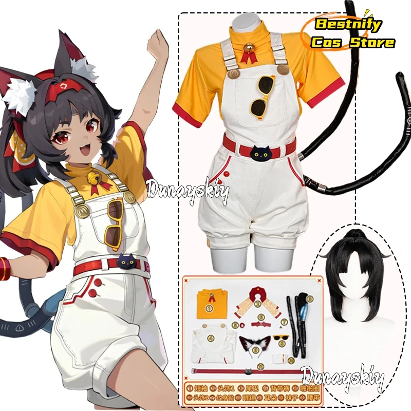 Фото Nekomiya Mana Delivery Driver Косплей Zenless Zone Zero Костюм {Bestnify Cos}KAWAII Комбинезон Женский Костюм Маскировка на Хэллоуин №1