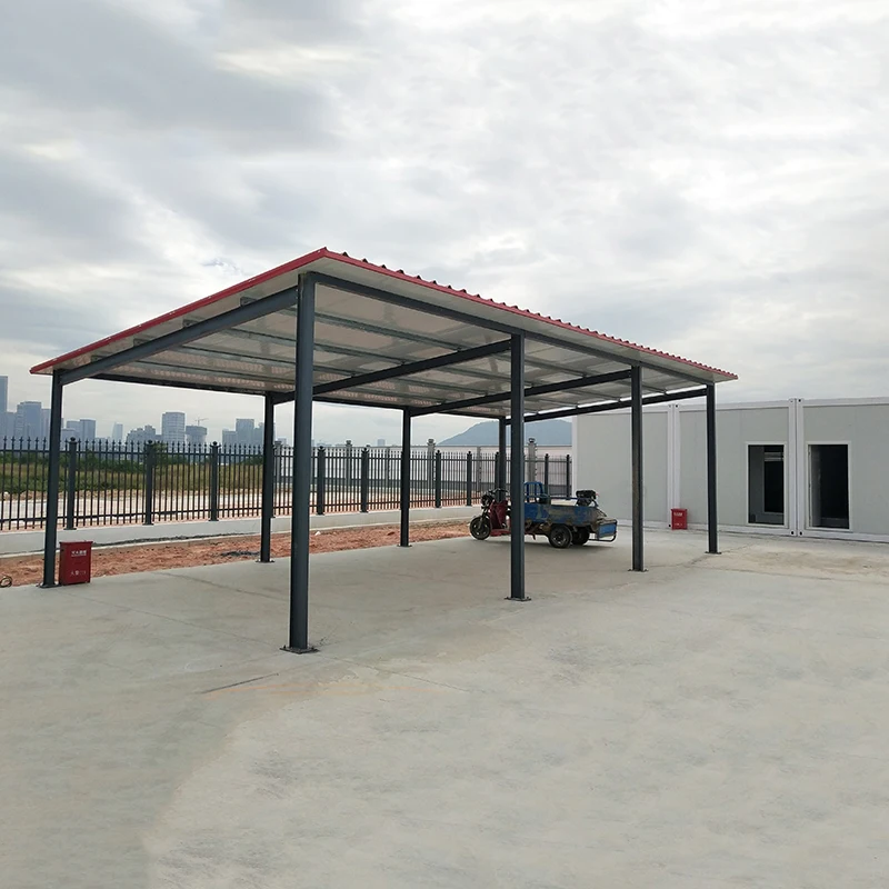 Outdoor Waterproof Small Size Single Slope Roof Carport Open Prefab Steel Frame Carport  Parking Shed Z, Canopy