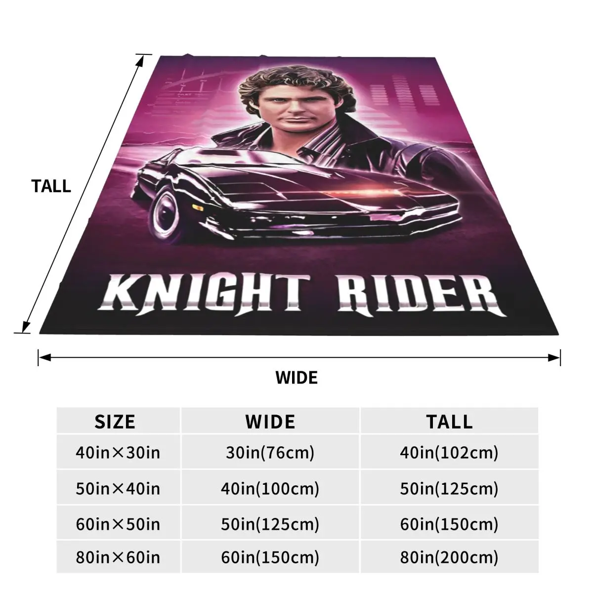 Фото Одеяло Knight Rider, шерстяное одеяло из экшн-сериала, украшение для дивана в спальне, ультра-мягкие теплые покрывала №4