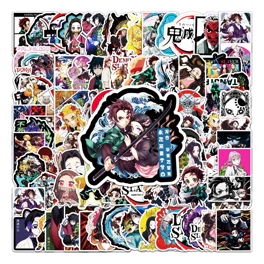 

10/30/50PCS New Ghost Slayer: Blade Cartoon Personality Creative Computer Suitcase Chair Decoration Waterproof Sticker Wholesale